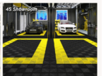 car workshop floor granting 3 cm high  Black