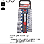 20 Pcs 1/2” Dr. Socket Set (In Hanger) 6PT